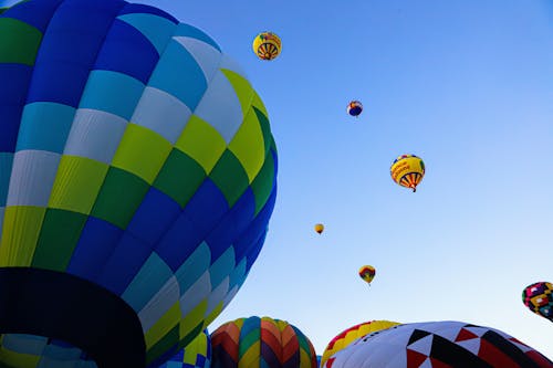 Free Hot Air Balloons Under Blue Sky Stock Photo