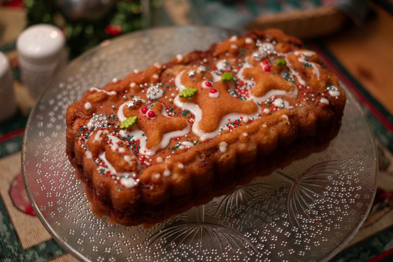 rectangular cake with icing writing