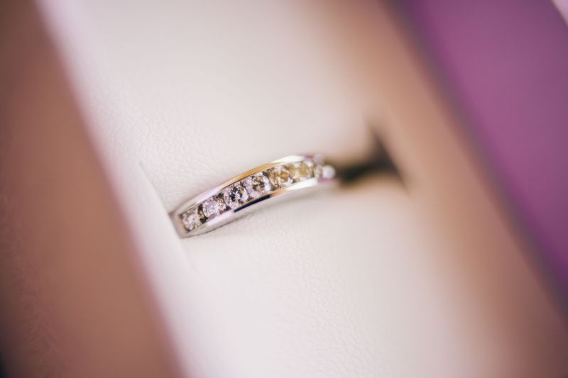 Macro shot of a diamond ring