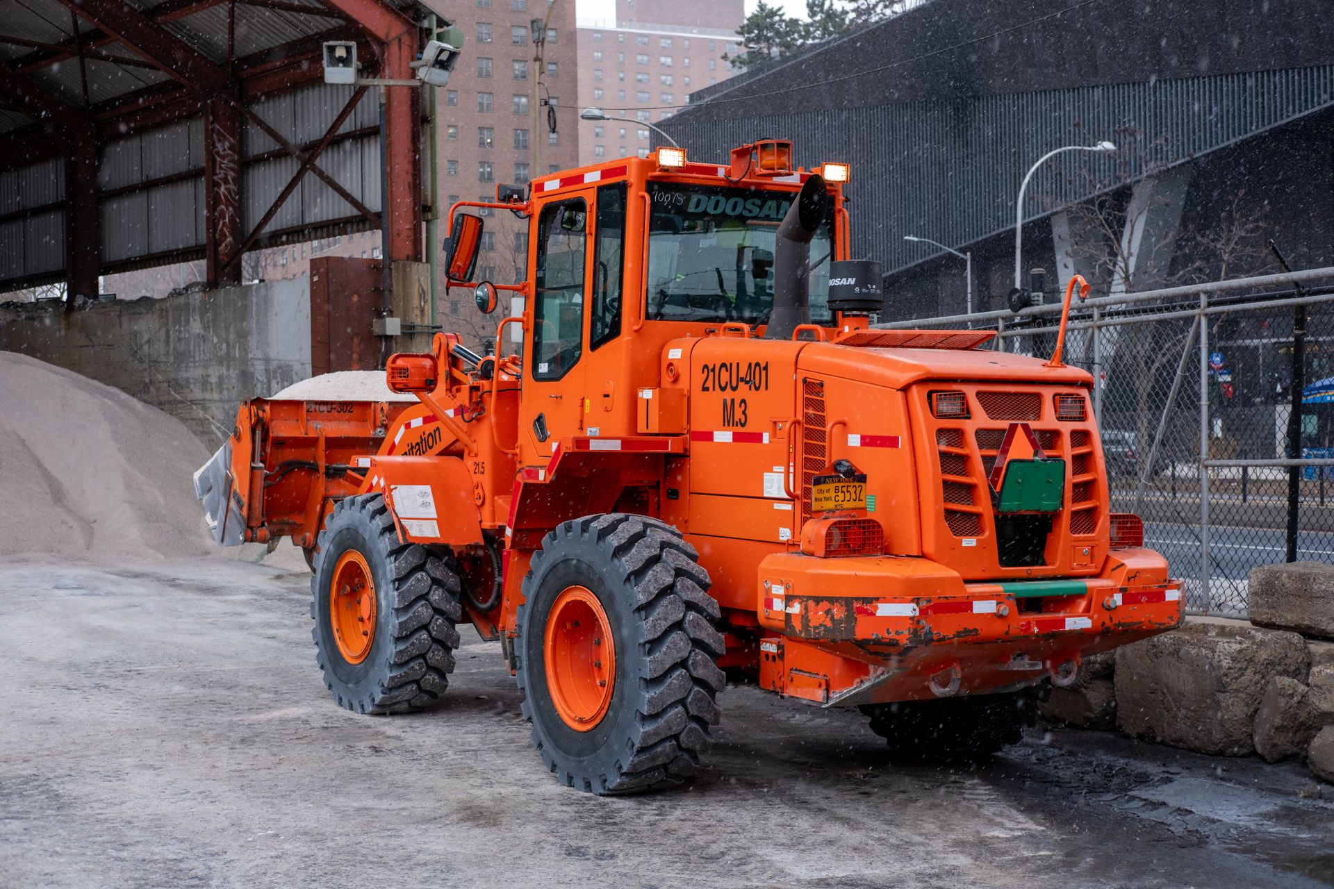 Snow Removal Equipment in Urban Area