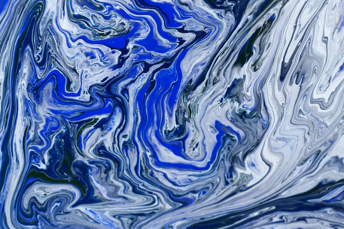 Blue Abstract Paint Patterns Abstract Blue and White Swirled Paint Patterns · Free Stock Photo