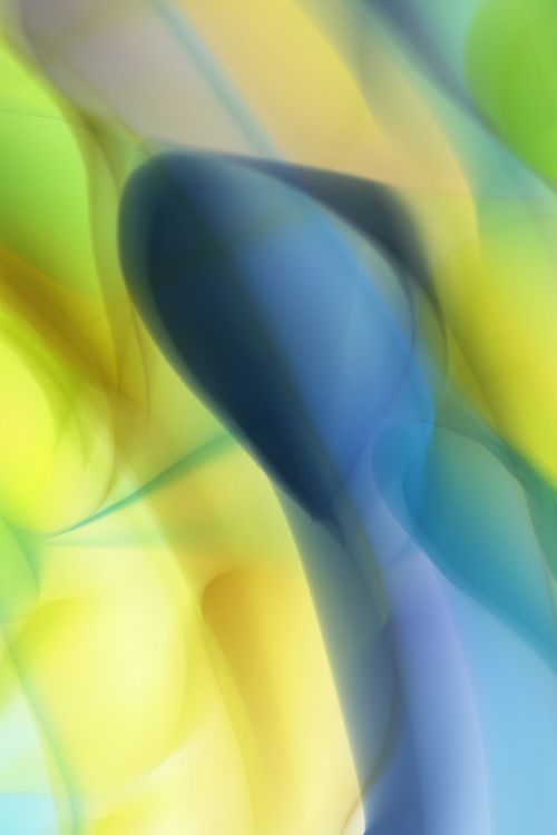Free Vibrant abstract art featuring dynamic blue and yellow fluid shapes. Stock Photo