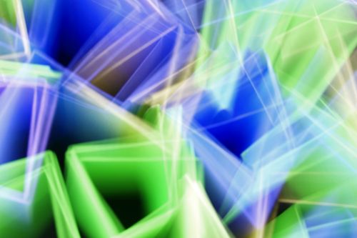 Free Dynamic abstract light painting in vibrant blues and greens. Perfect for modern design. Stock Photo