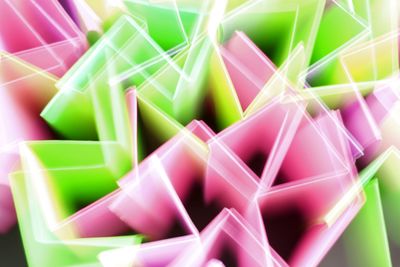 Vibrant abstract geometric patterns with pink and green neon lights cr — Photo by Landiva  Weber on Pexels