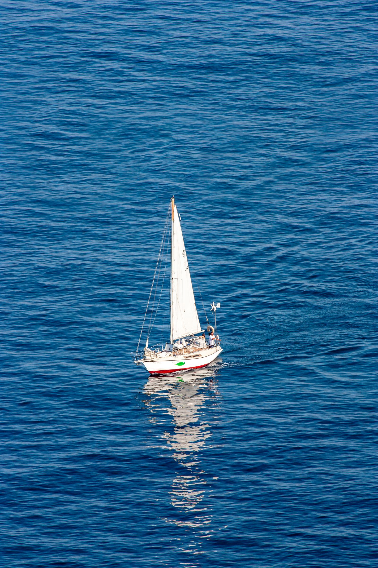 Yacht at anchor