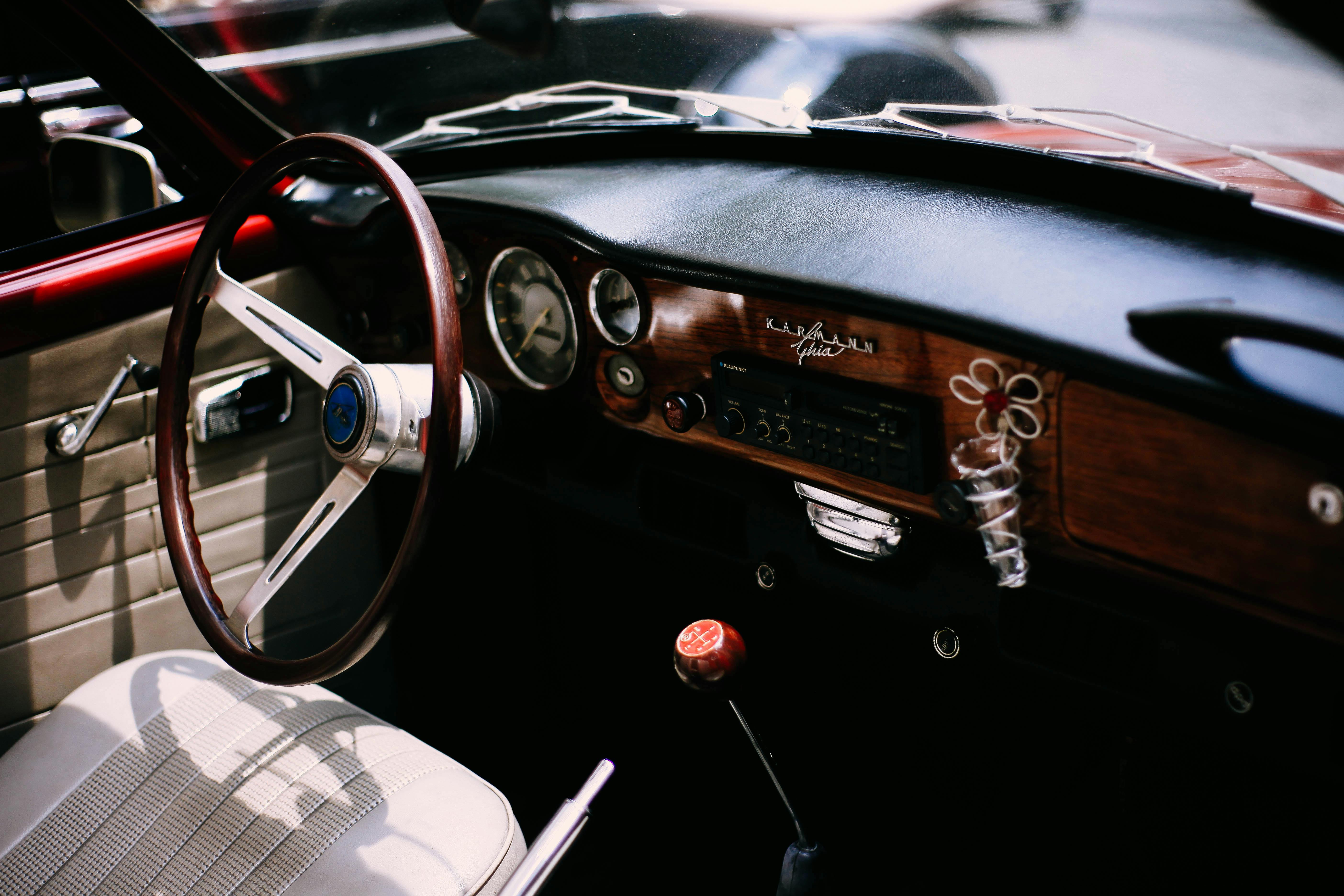 Black And Brown Car Interior Free Stock Photo