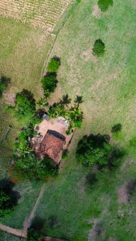 A stunning aerial photo of a rural landscape in Feira Grande, Brazil.