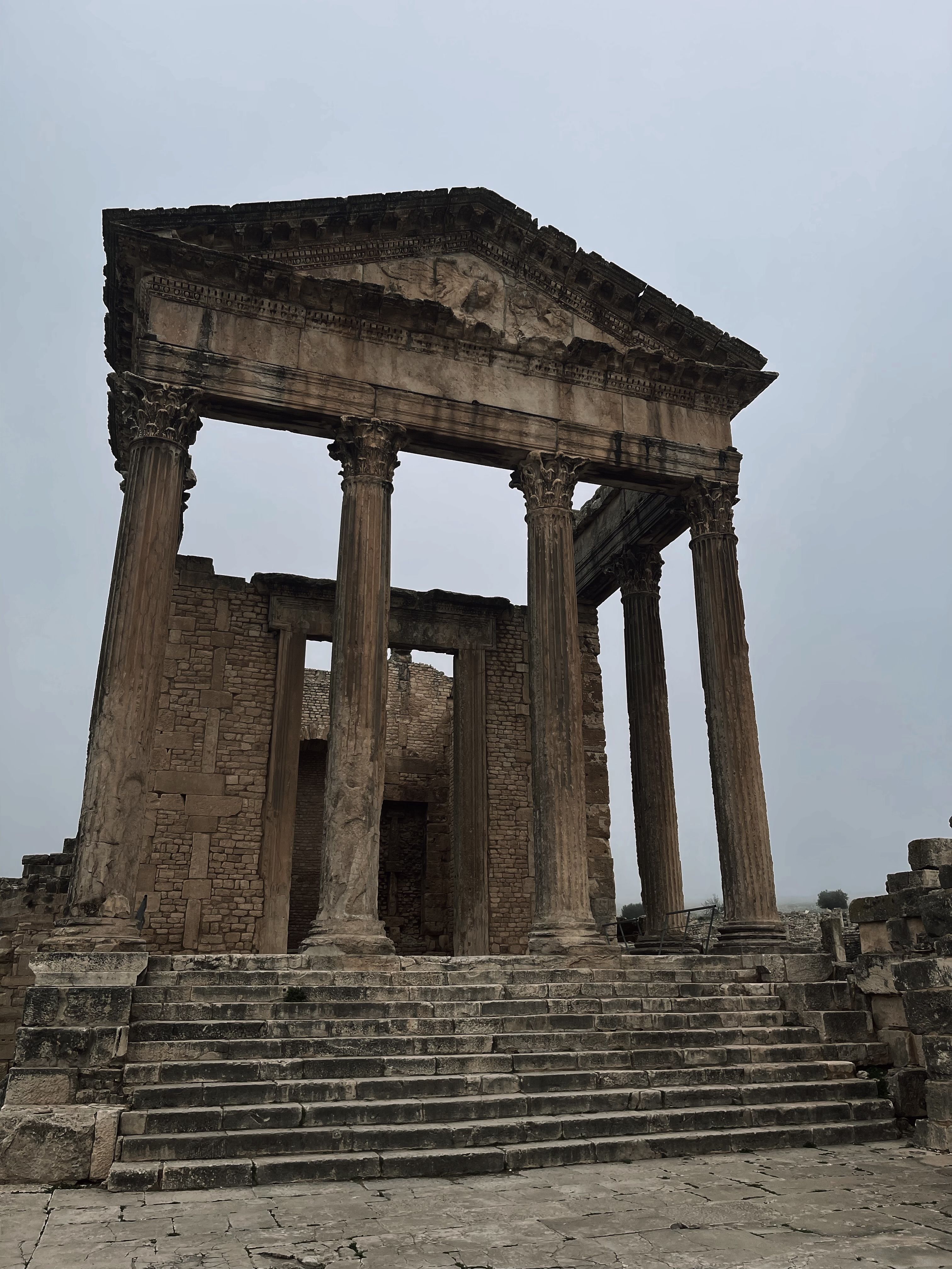 Ancient Roman Temple Ruins with Stone Columns · Free Stock Photo