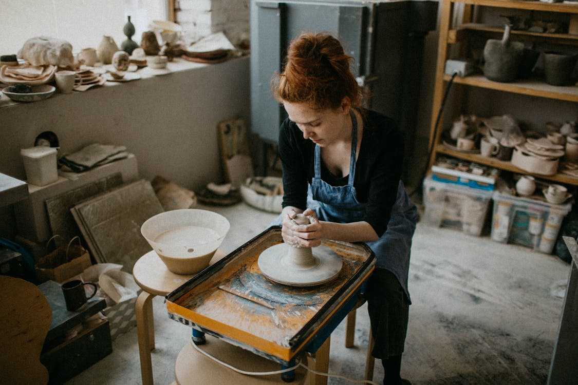 Free Woman Holding Clay Stock Photo