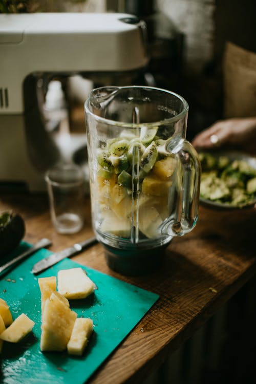 Fruitplakken Op Een Blender