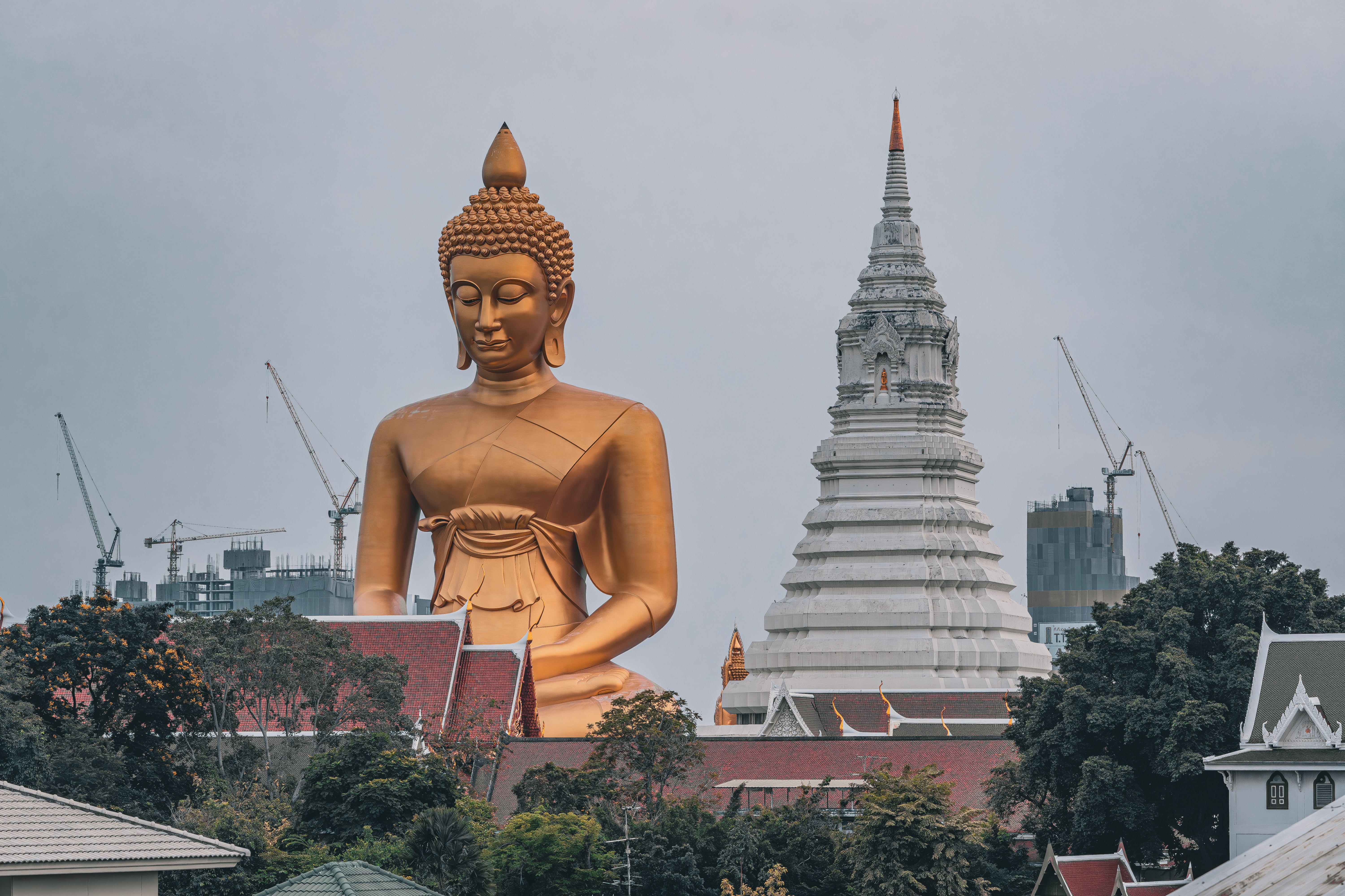 Golden Buddha Statue at Bangkok Temple · Free Stock Photo