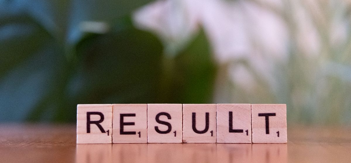 Letter tiles spelling a word on a table