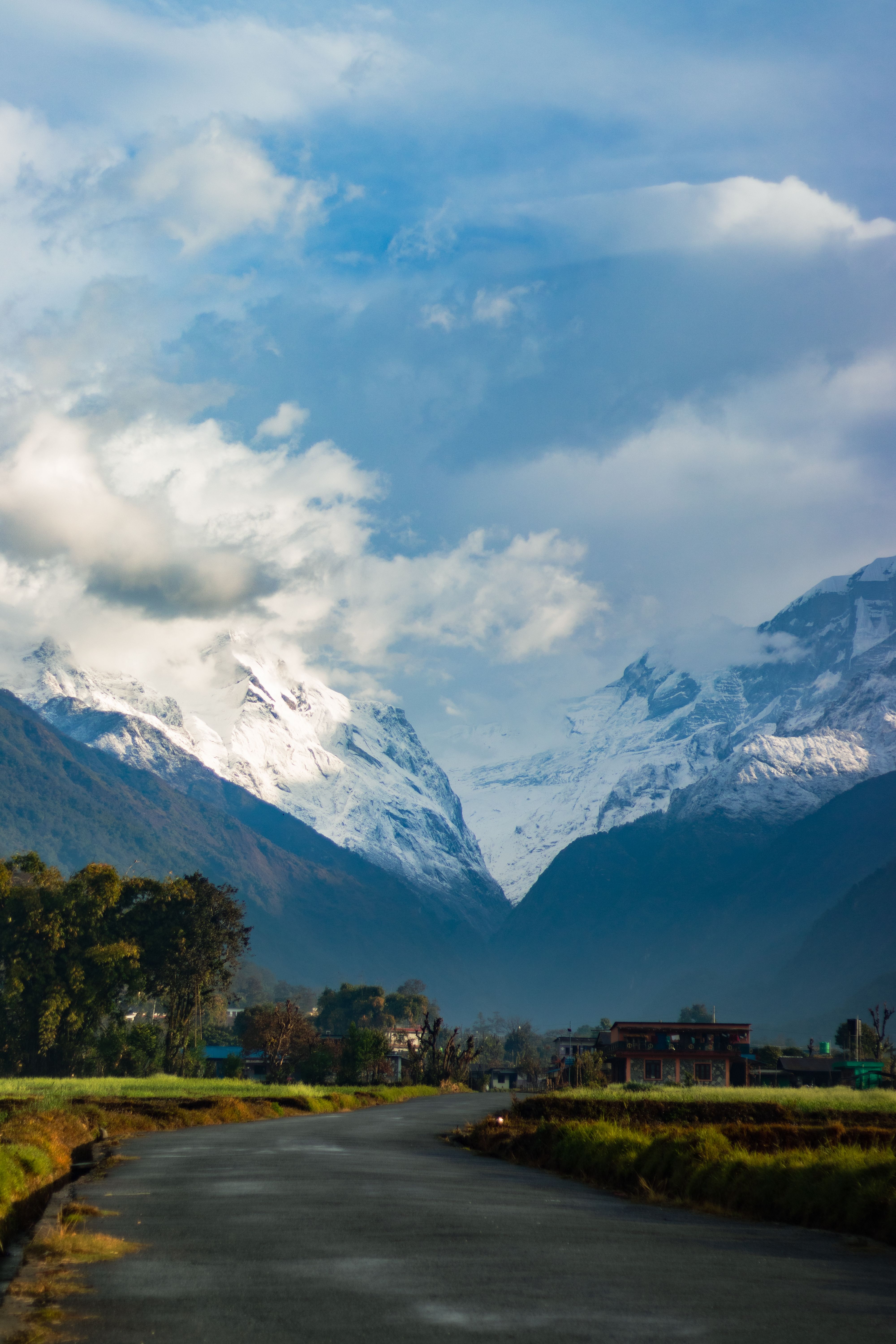 Scenic Mountain Landscape with Snowy Peaks · Free Stock Photo