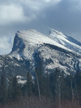 Stunning view of Mount Rundle in Banff National Park, Alberta, Canada.
