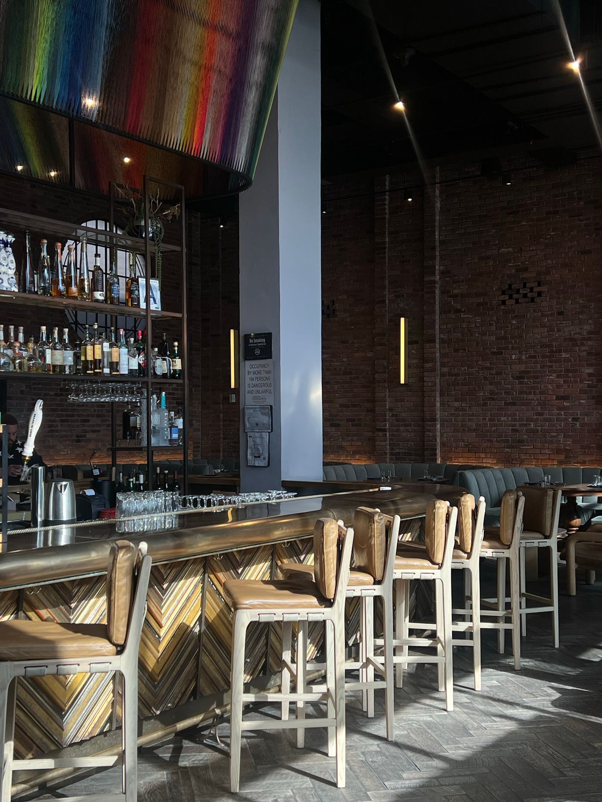 Modern Restaurant Interior with Wooden Ceiling Design · Free Stock Photo