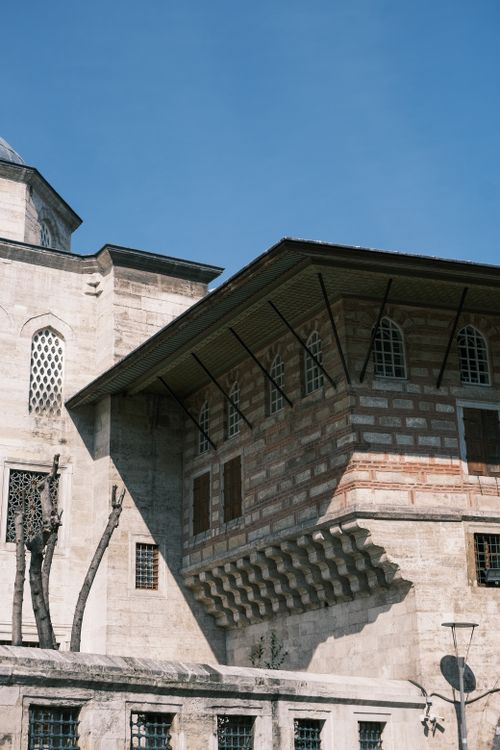 Free Detailed view of Ottoman building showcasing traditional architectural features in Istanbul. Stock Photo
