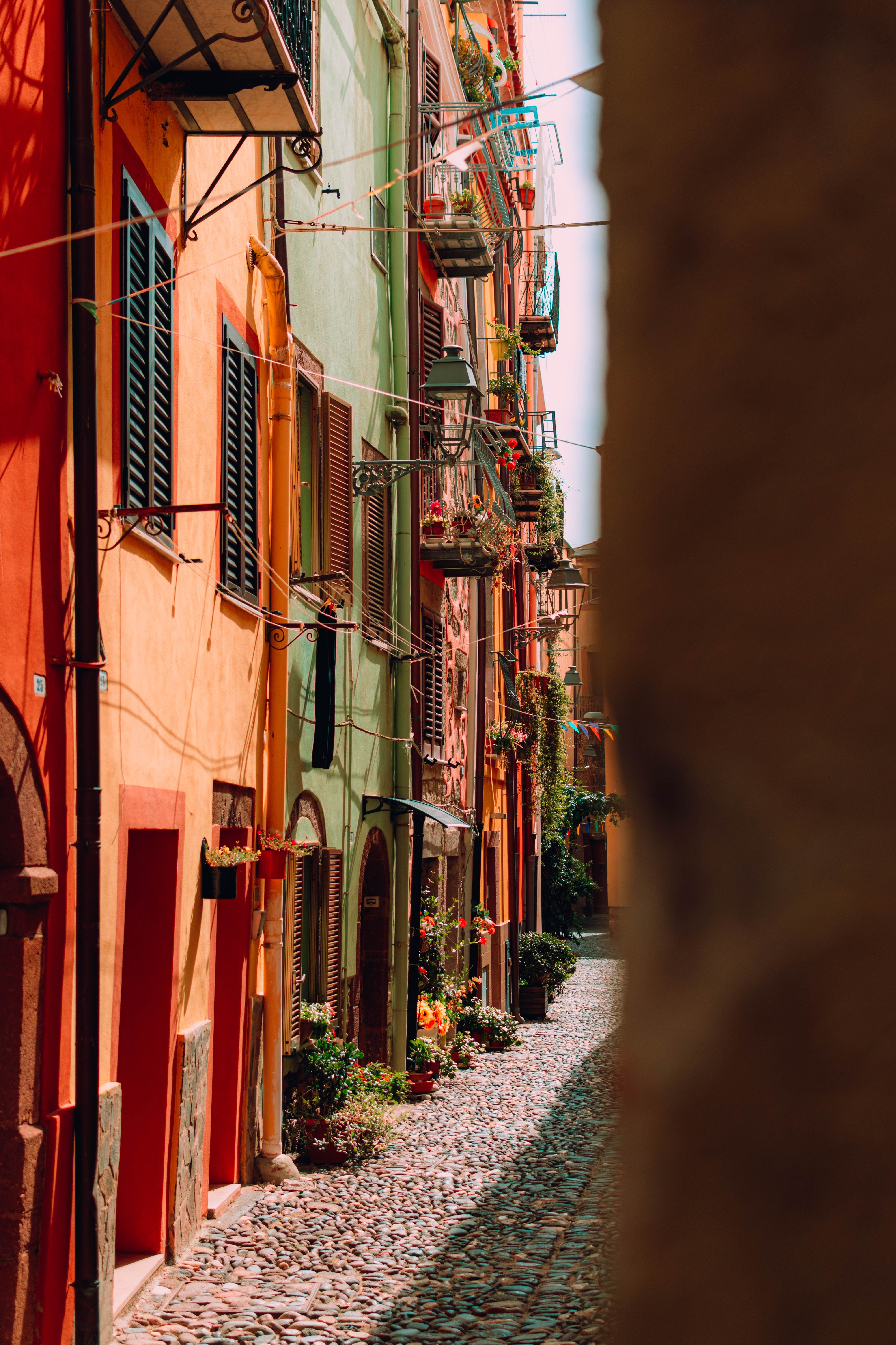 Colorful Italian Street in Vibrant Summer Light · Free Stock Photo