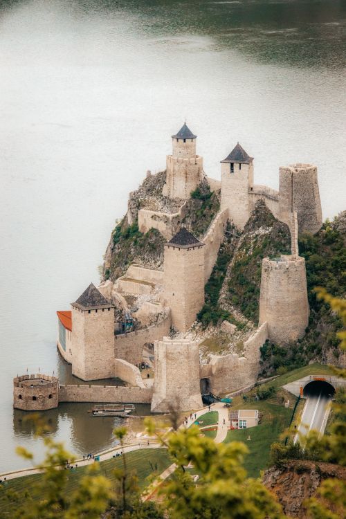 Free Explore the historic Golubac Fortress in Serbia, scenic views by the Danube. Stock Photo