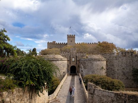 Knights' old town at dawn — Rhodes