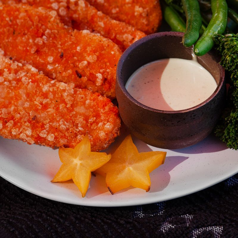 Air Fryer Crispy Walnut and Charred White Bean Dip