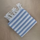 Cornflower stripe throw — photo by Karen Laårk Boshoff on Pexels