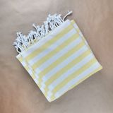 Beeswax stripe throw — photo by Karen Laårk Boshoff on Pexels
