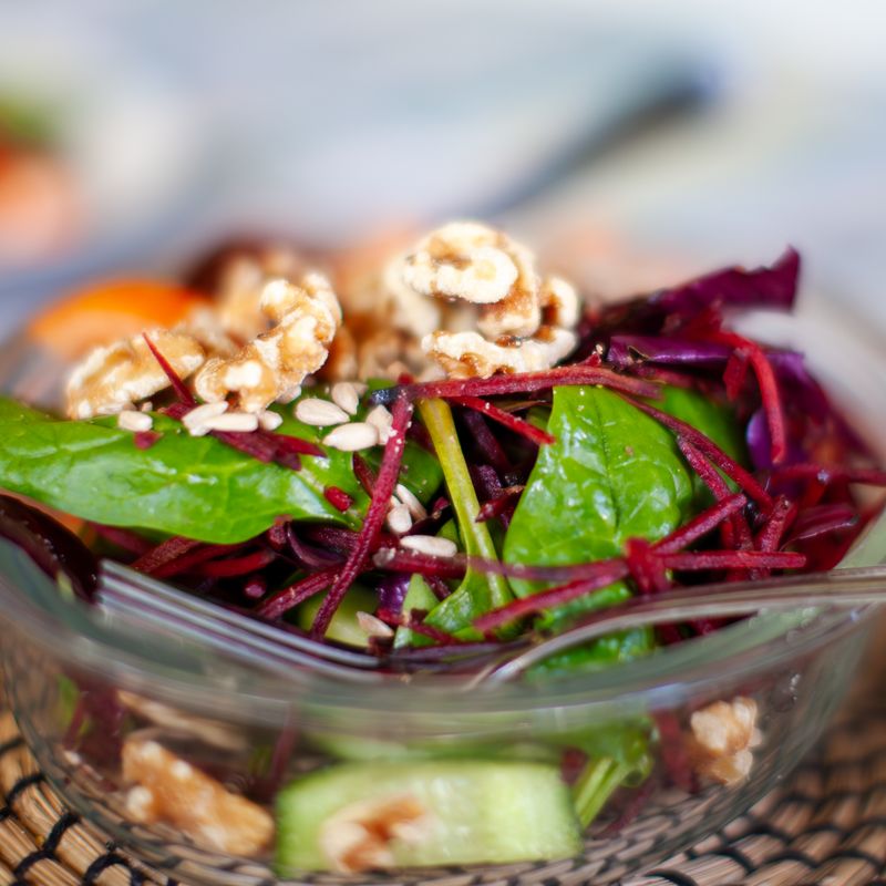 Beet and Walnut Wheat Berry Salad with Apple and Dill