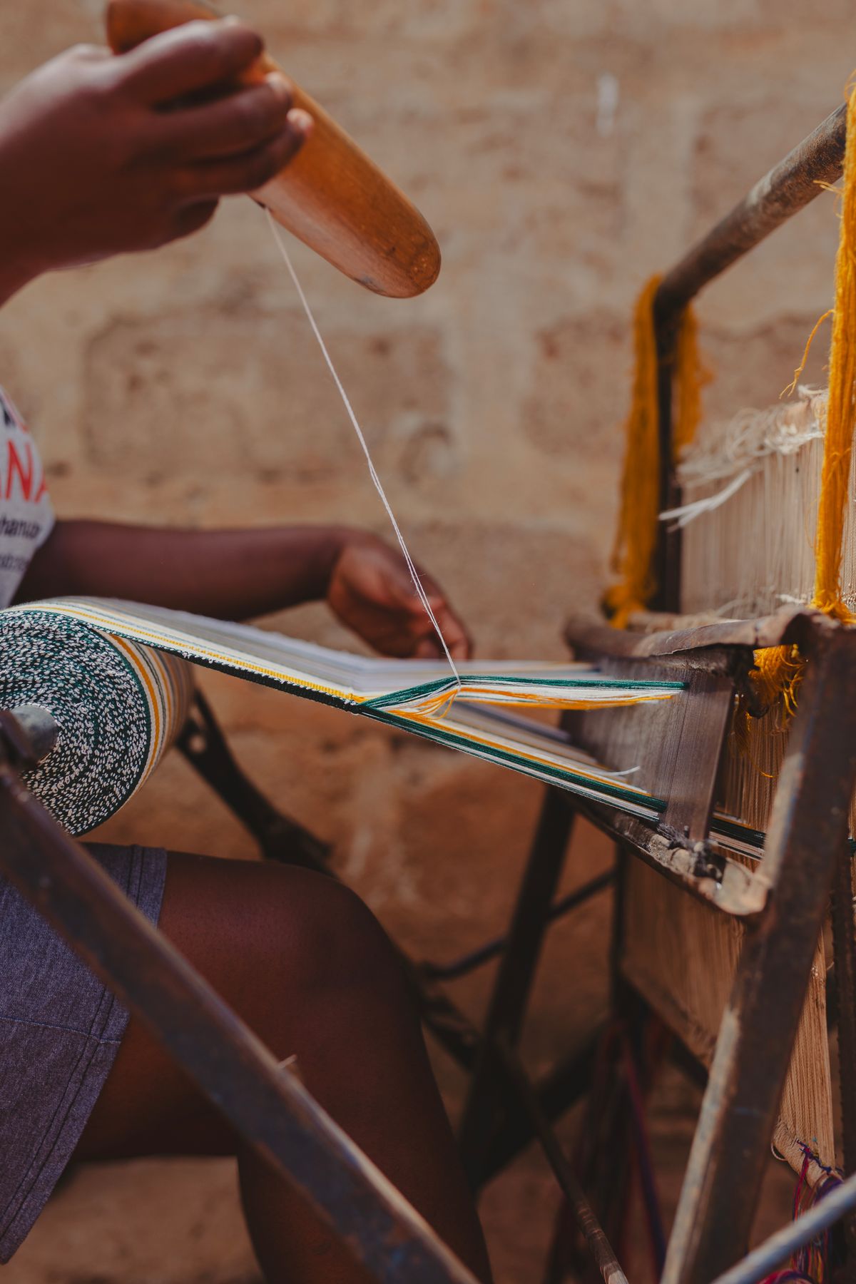 Kente Machine Traditional Kente Weaving in Accra, Ghana · Free Stock Photo