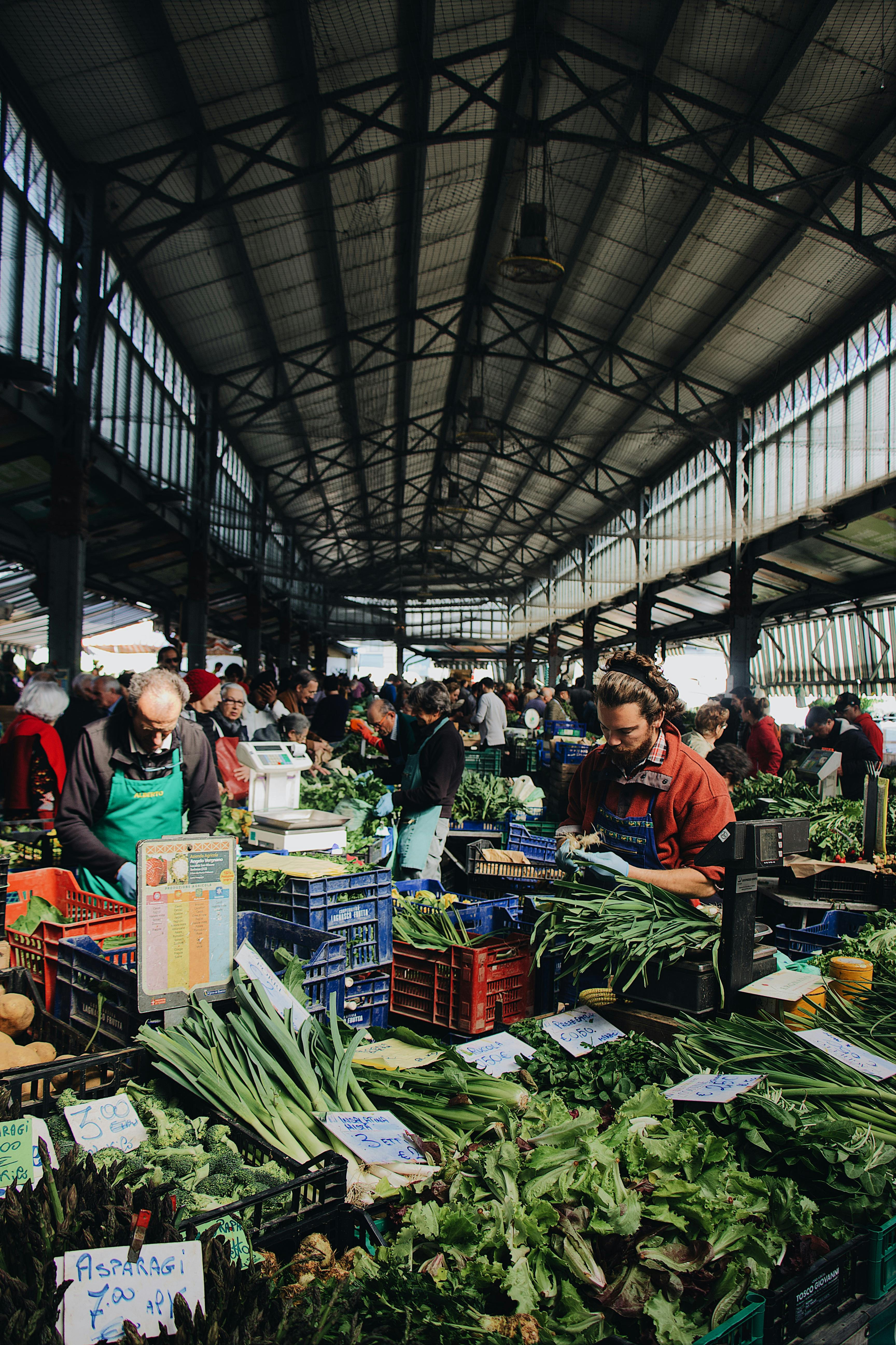 people inside a market