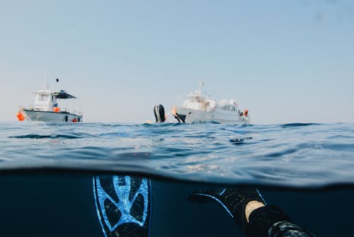 Photo Of Person Submerged On Ocean 