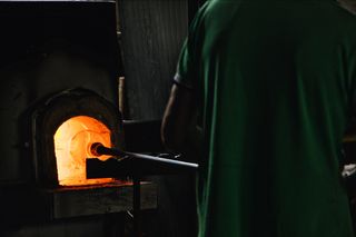 Gather being reheated at the glory hole — photo by Maël Balland on Pexels