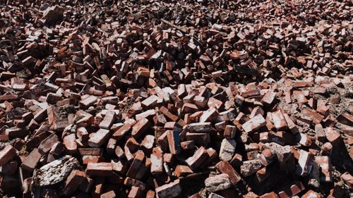 Free A large pile of abandoned bricks in Chattanooga, Tennessee, USA. Stock Photo