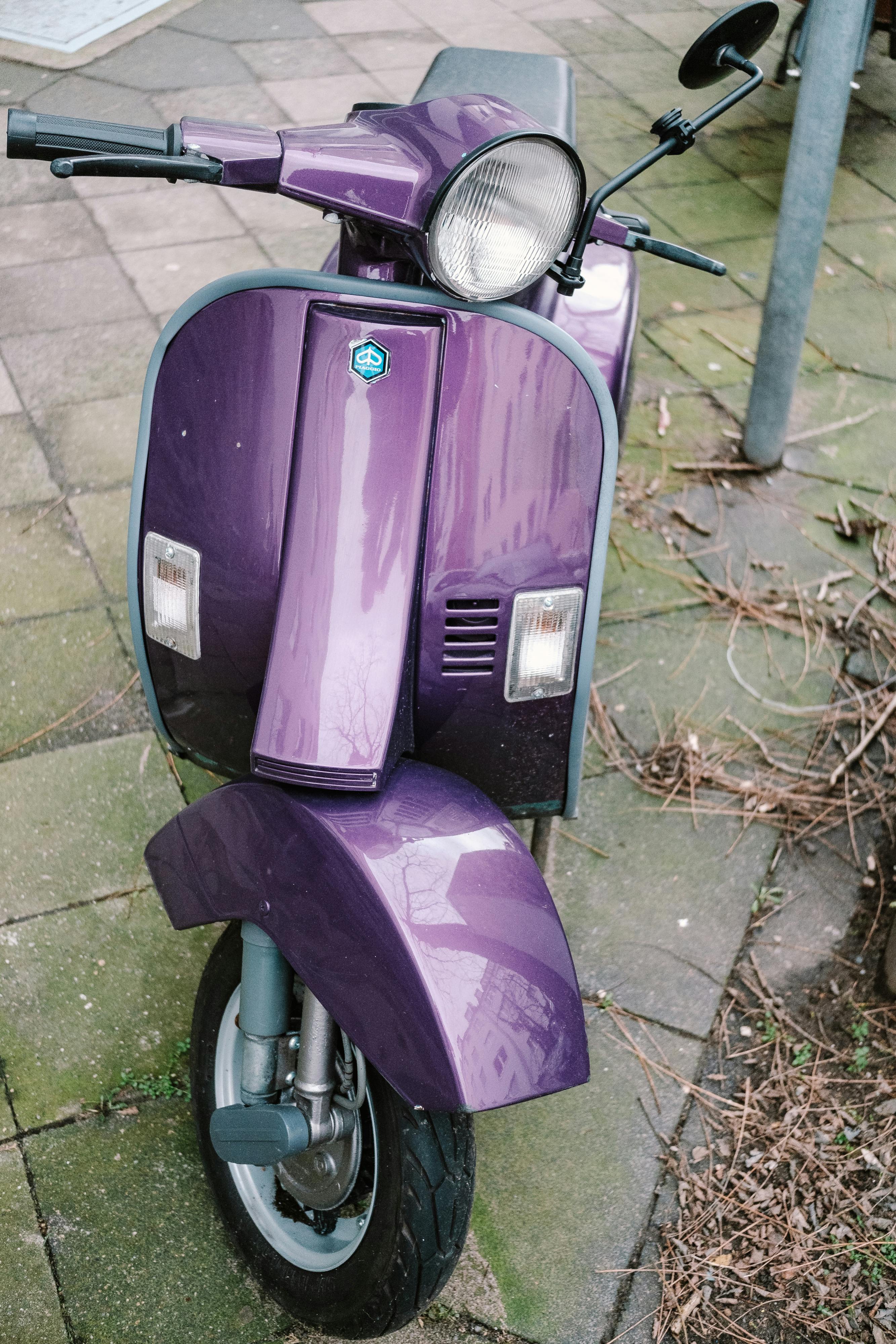 Customized mobility scooter with colorful accessories