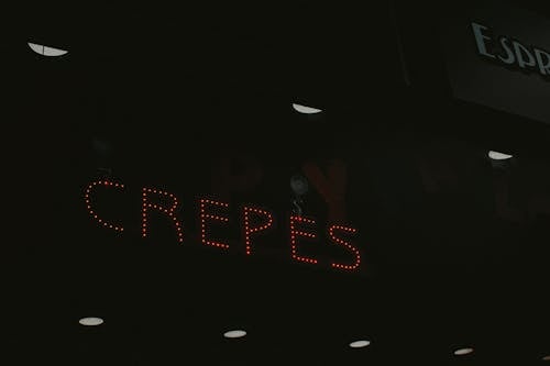 Crepes Neon Light Signage 