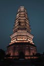 Bái Đính Pagoda Illuminated at Night in Vietnam