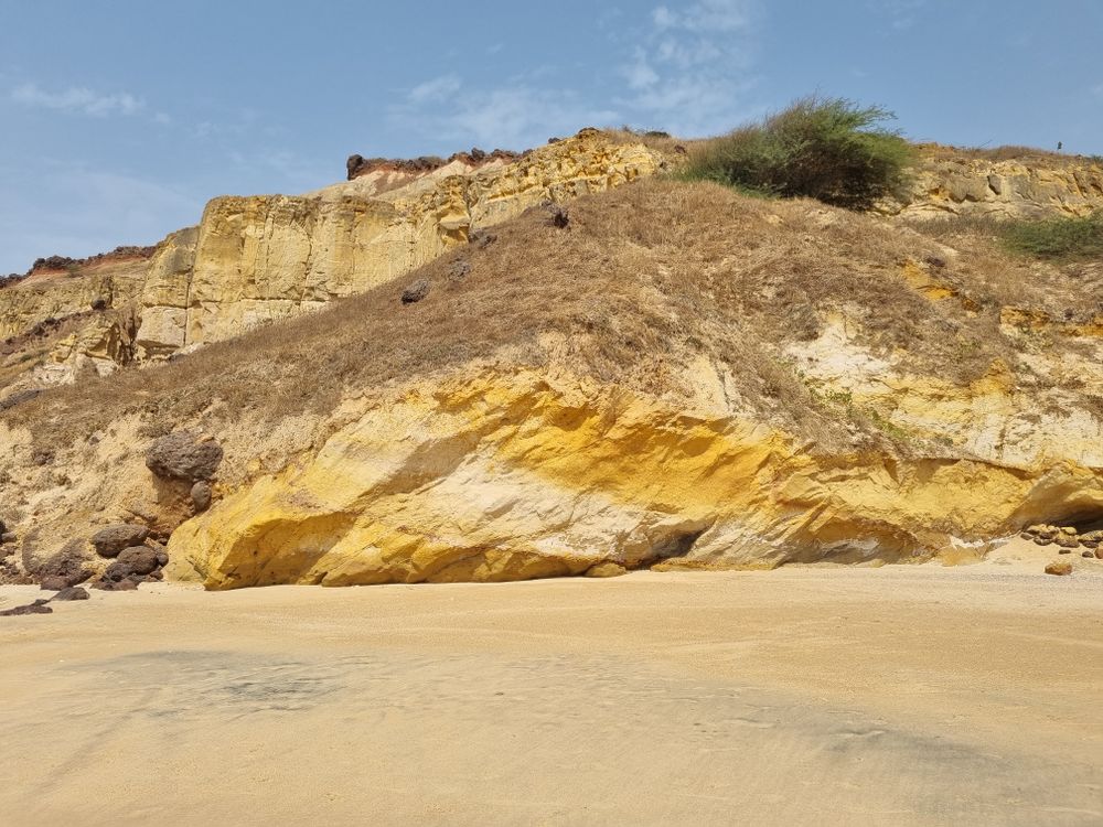 Yellow Rocks Cliffs Yellow Cliffside in Coastal Rock Formation · Free Stock Photo