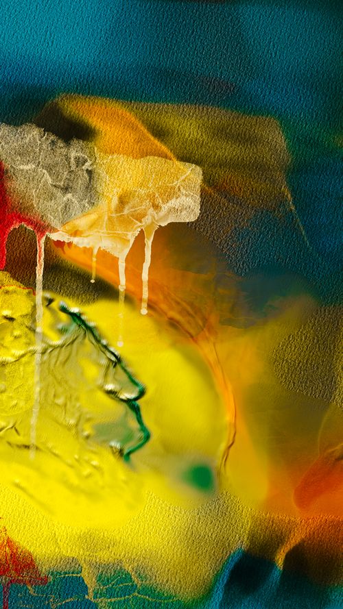 Free Colorful abstract art with textured patterns and vibrant dripping hues, evoking modern artistic expression. Stock Photo