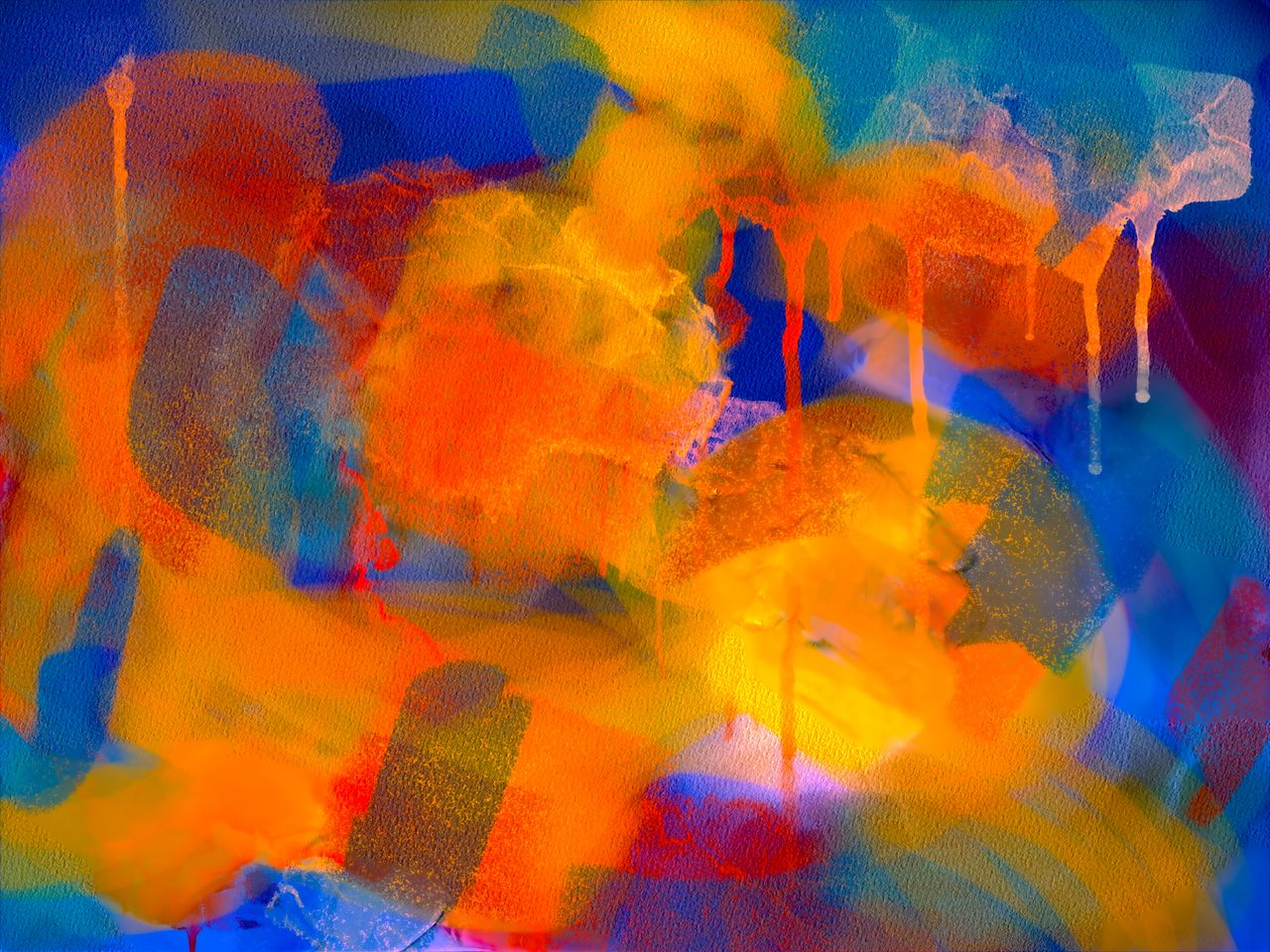 colorful abstract painting with expressive brushstrokes and vibrant co
