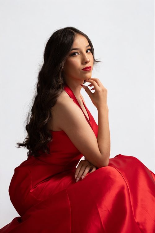 cool woman in a red dress Woman in red dress #1 by Jelena Jovanovic