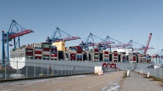 Container Shipping Terminal at Hamburg Port