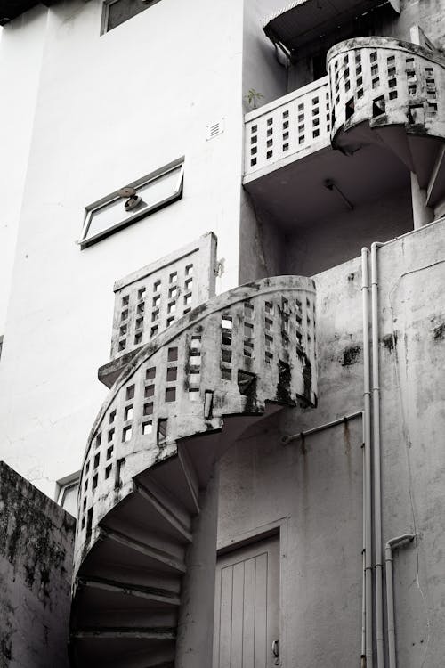 Free Greyscale Photography Pf Building Stock Photo