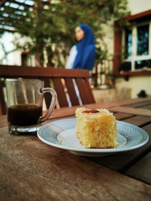 Free Baked Pastry On Saucer Stock Photo