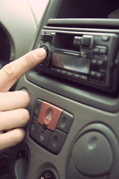 Free stock photo of car, music, audio, controls