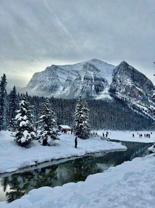 Free Lake Louise in Winter Stock Photo