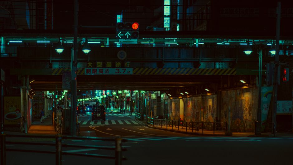 Experience the vibrant night life under Tokyo's neon lights in Shinjuku City.