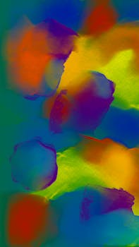 Bright and colorful abstract watercolor painting perfect for modern art enthusiasts.