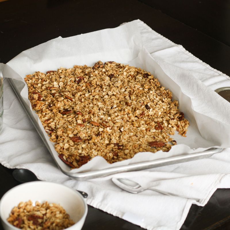 Homemade Olive Oil Honey Almond Granola