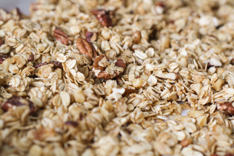 Homemade granola with nuts