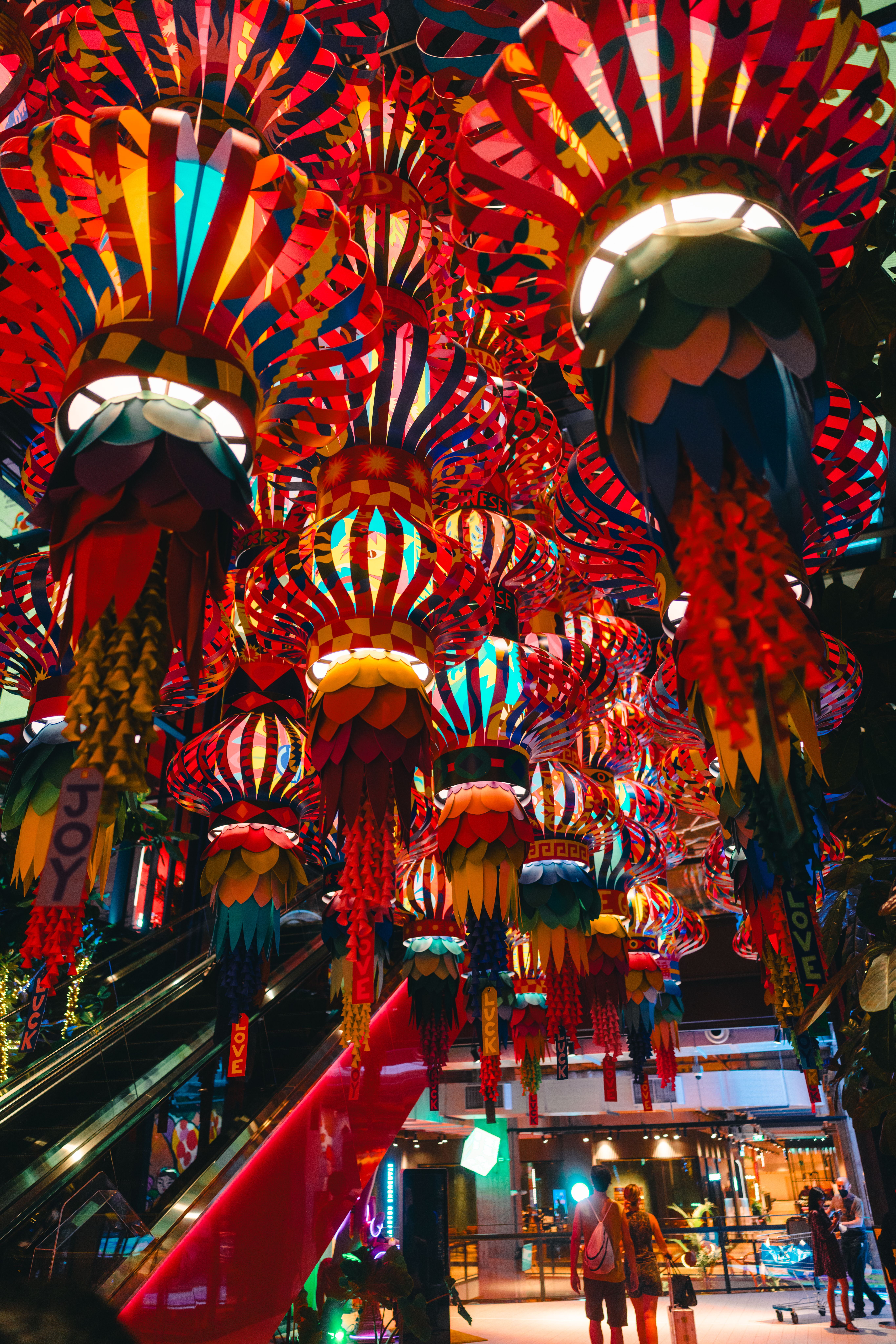 Vibrant Lantern Display in Bangkok Mall · Free Stock Photo