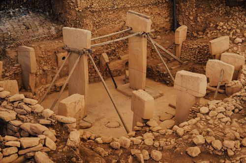 Free Explore the ancient pillars of Göbeklitepe, the world's oldest known temple in Turkey. Stock Photo